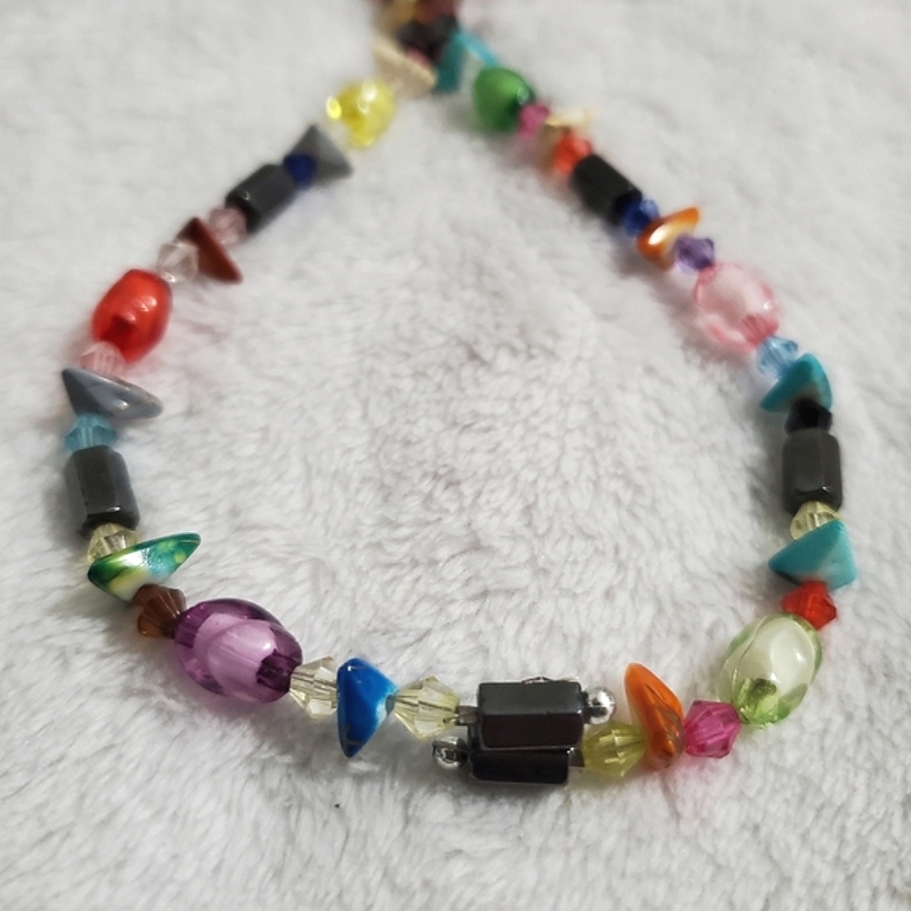 Hematite Magnetic Colorful Wrap Bracelet Necklace - Picture 6 of 8